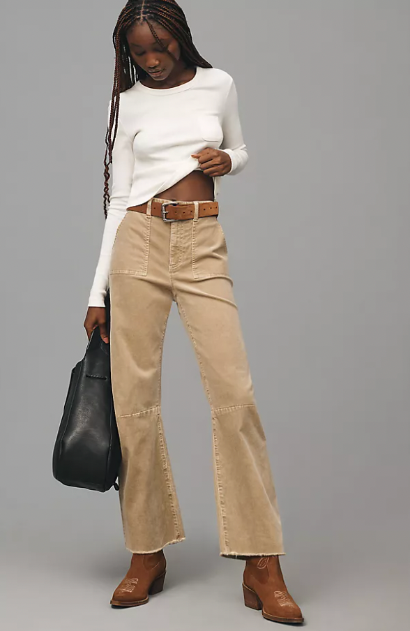 Le Jean Utility Soft Barrel Corduroy Pants size 30