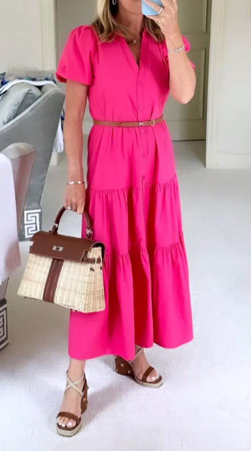 Brochu Walker Hot Pink Havana Dress size L