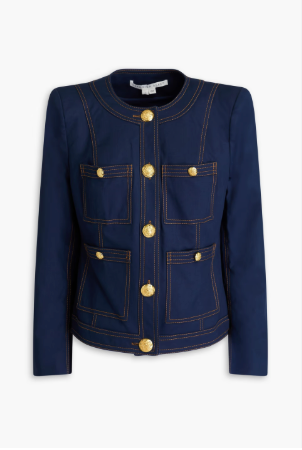 Veronica Beard Ferazia Cotton Blend Canvas Jacket size 0