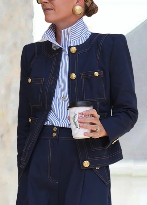 Veronica Beard Ferazia Cotton Blend Canvas Jacket size 0