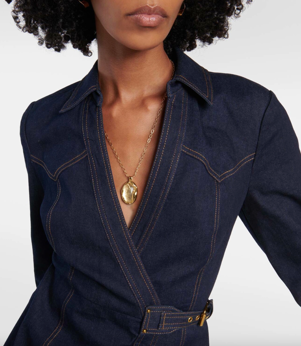 Veronica Beard Arlington Denim Wrap Dress In Dark Oxford size 0