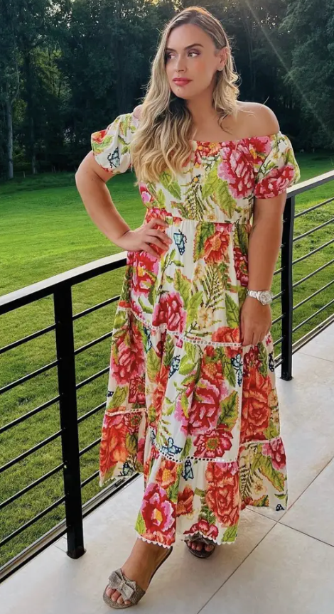 Farm Rio Vintage Macie Floral Tiered Maxi Dress size XL
