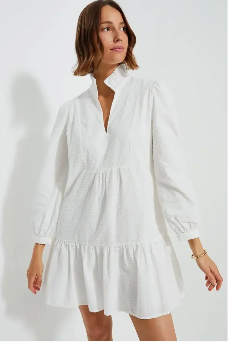 Tuckernuck White Swiss Dot Palmerston Dress size M