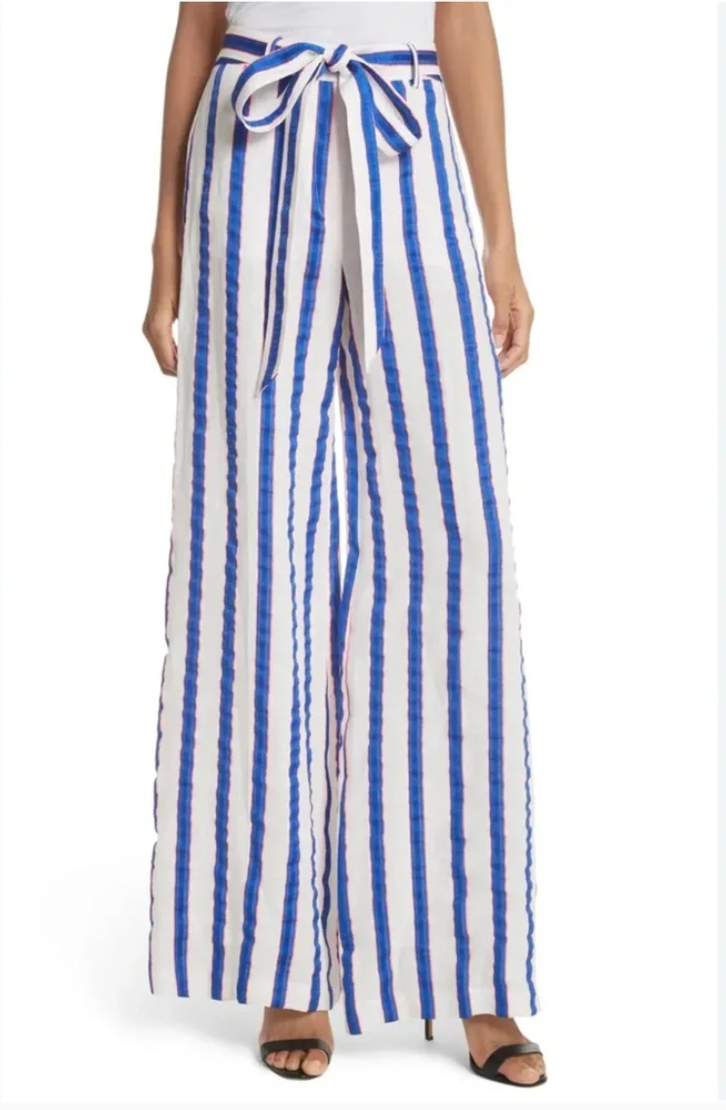 Milly Sia Trouser Washed Linen Blend Pants size 2