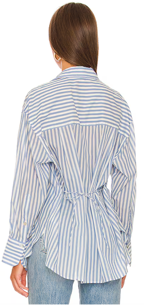 Vince Stripe Oversized Button Down Shirt size S
