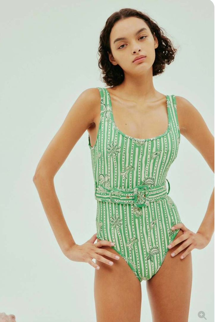Alemais Lula Belted One-Piece Swimsuit size XXS