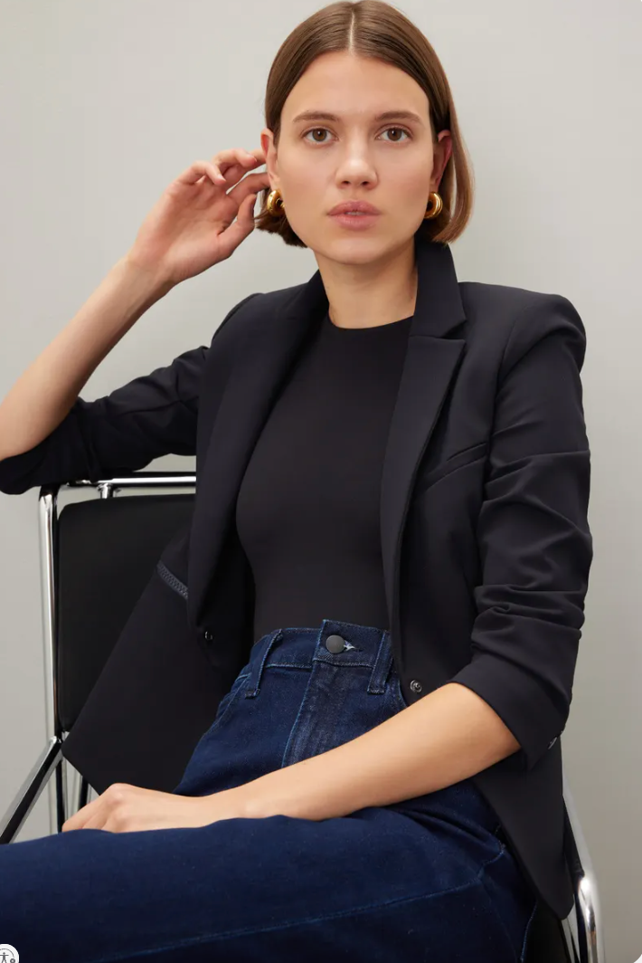 Veronica Beard Scuba School Boy Blazer Black size 12