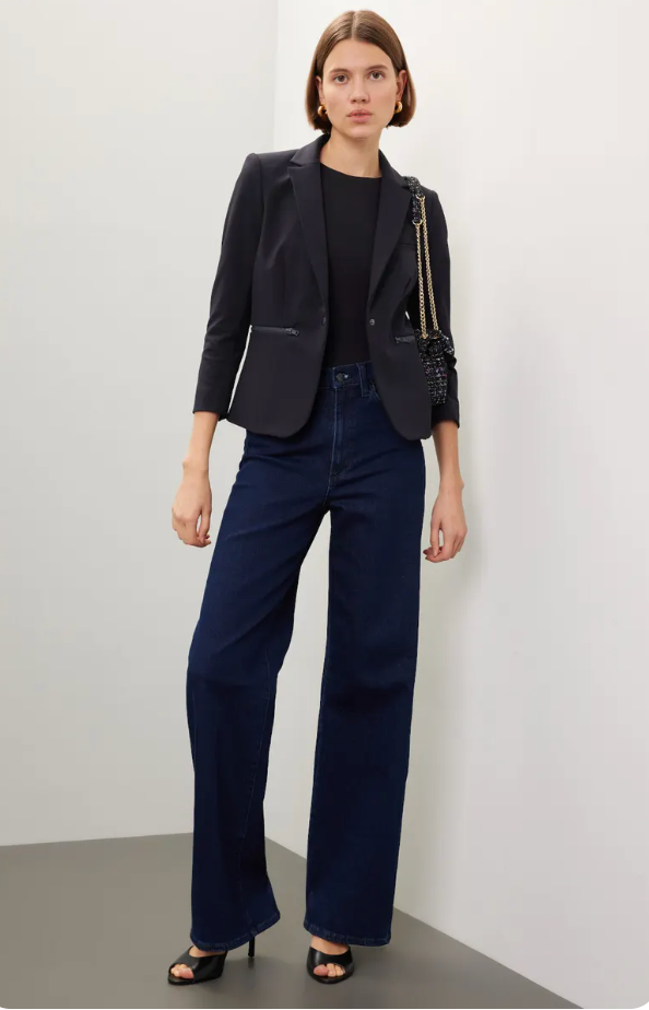 Veronica Beard Scuba School Boy Blazer Black size 12