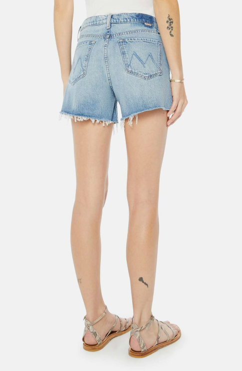 Mother The Skipper Short N Long Fray Jean Shorts size 26