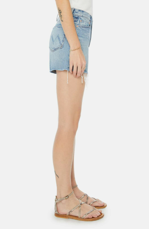 Mother The Skipper Short N Long Fray Jean Shorts size 26