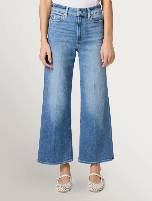Paige Anessa High Waist Wide Leg Jeans Vino Vibes size 32
