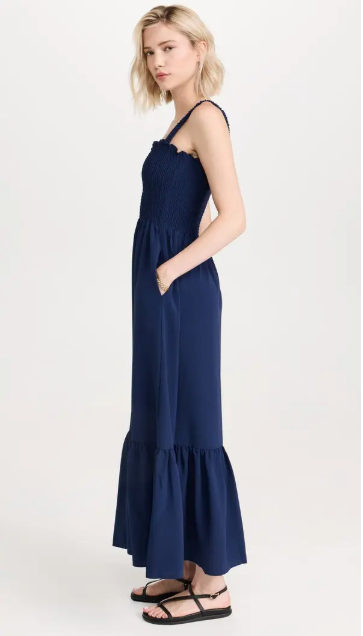 Hill House Anjuli Dress in Navy Crepe XXS