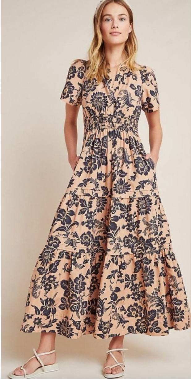 Anthropologie Floral Somerset Dress size S