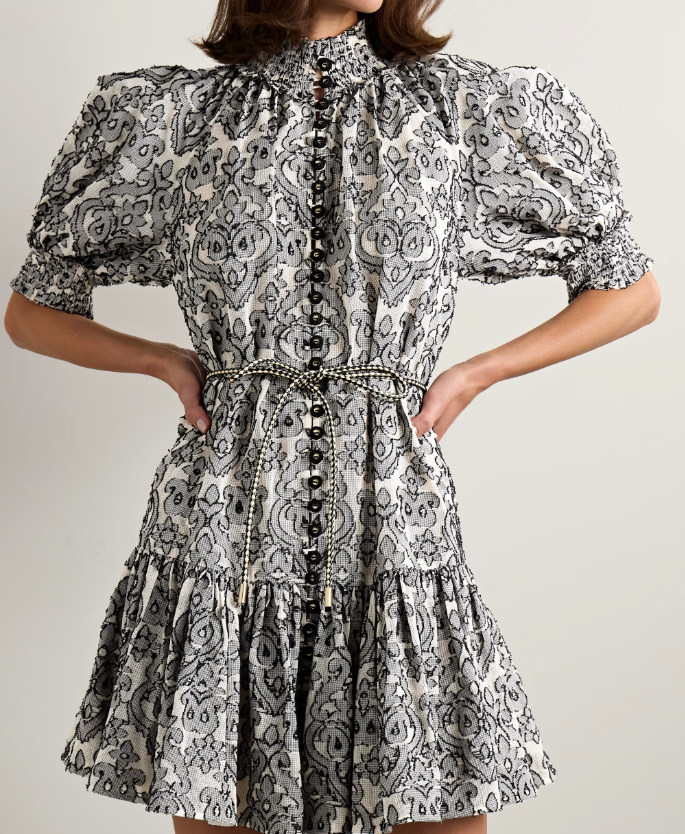 Zimmermann Wylie Lantern Mini Dress size 0 US 4