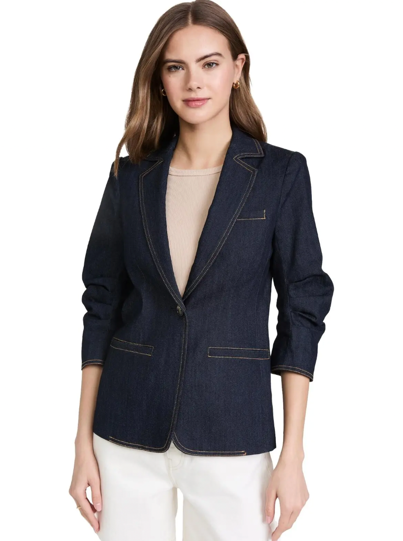 Cinq a Sept Denim Khloe Blazer in Indigo size 00