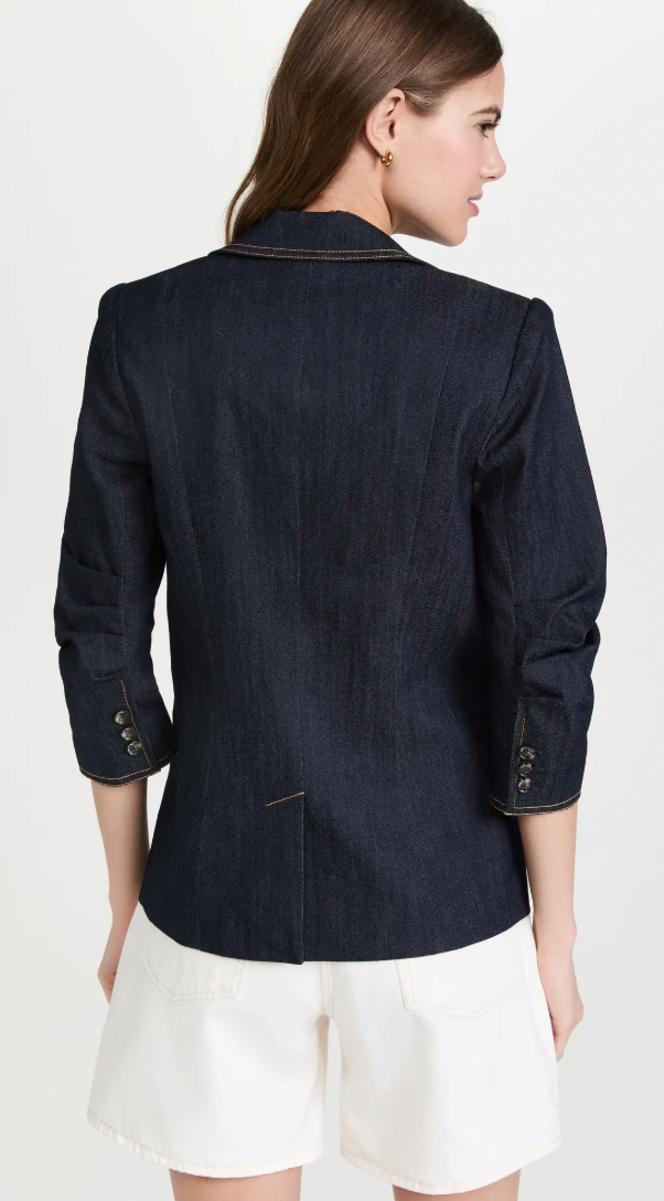 Cinq a Sept Denim Khloe Blazer in Indigo size 00
