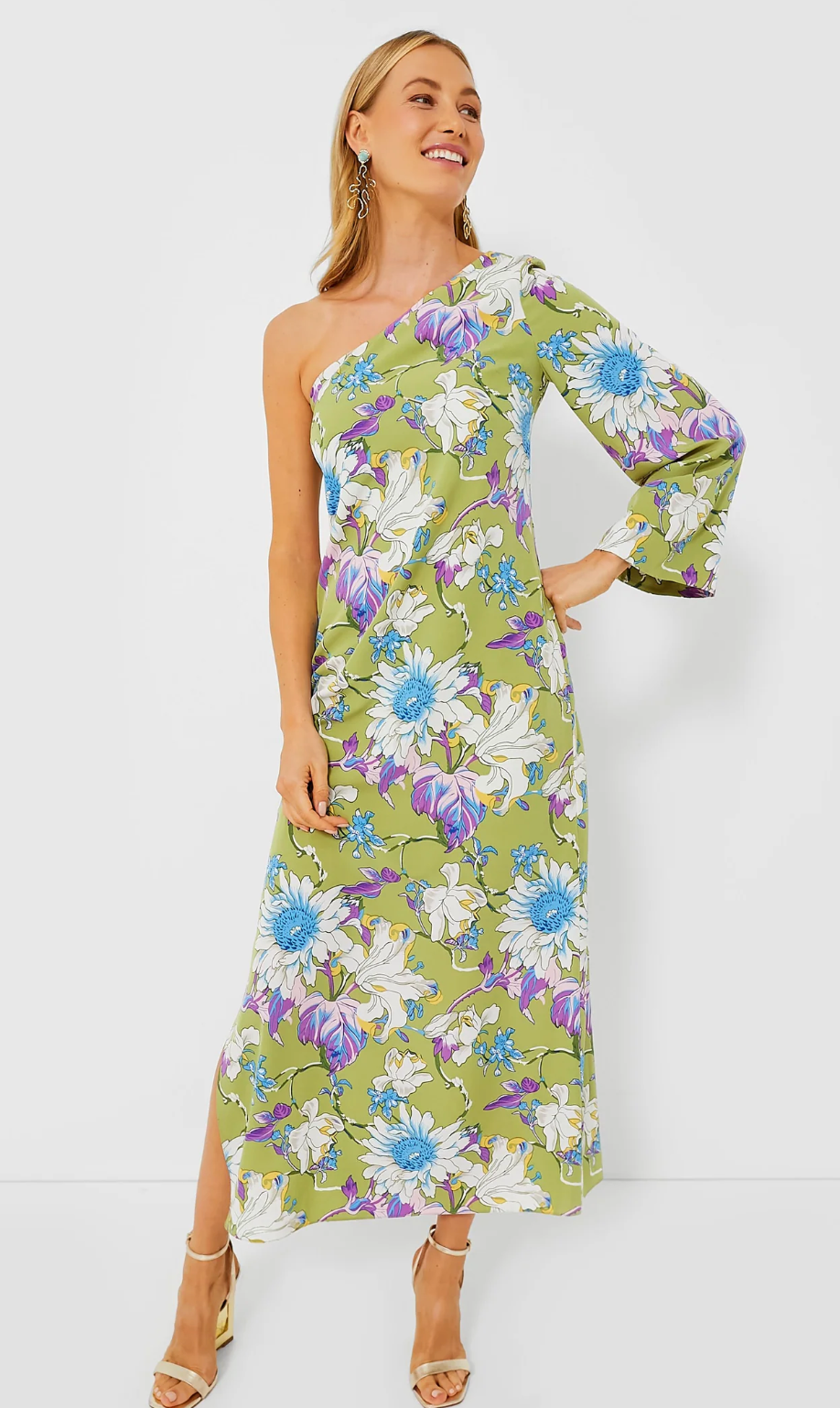 Hyacinth House One Shoulder Odelia Maxi Dress size S
