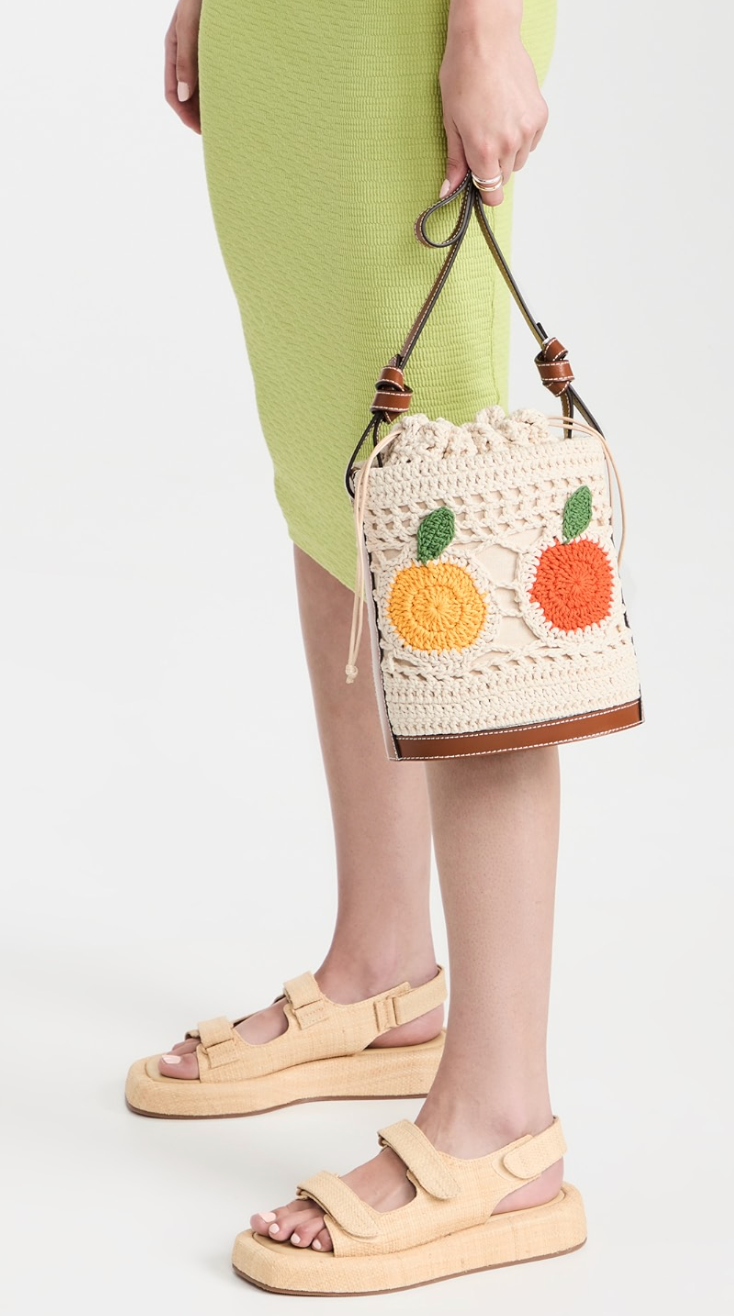 STAUD Fruit Crochet Anita Bucket Bag