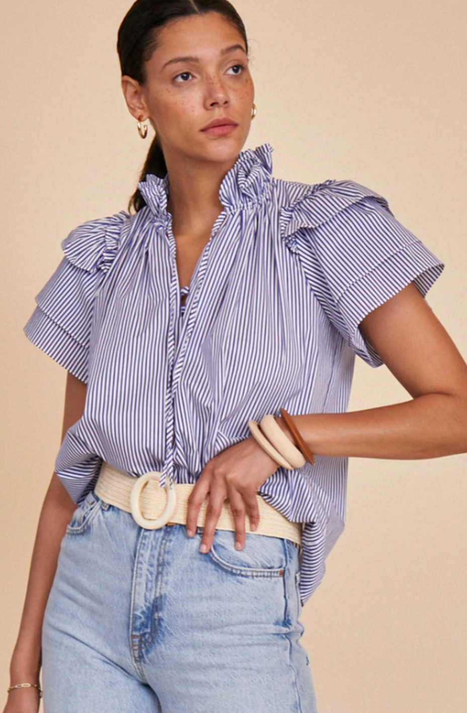 Hunter Bell Millie Striped Top size XS