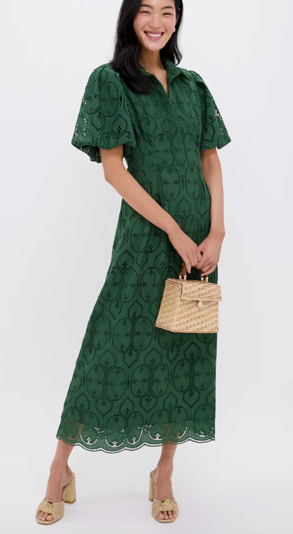 Tuckernuck Olive Eyelet Delaney Dress size XL