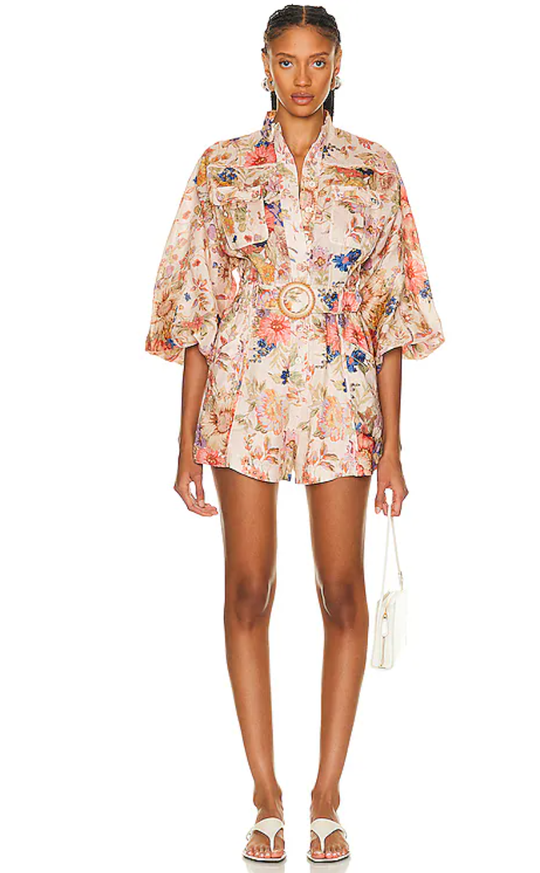 ZIMMERMANN August Panelled Playsuit size US 8