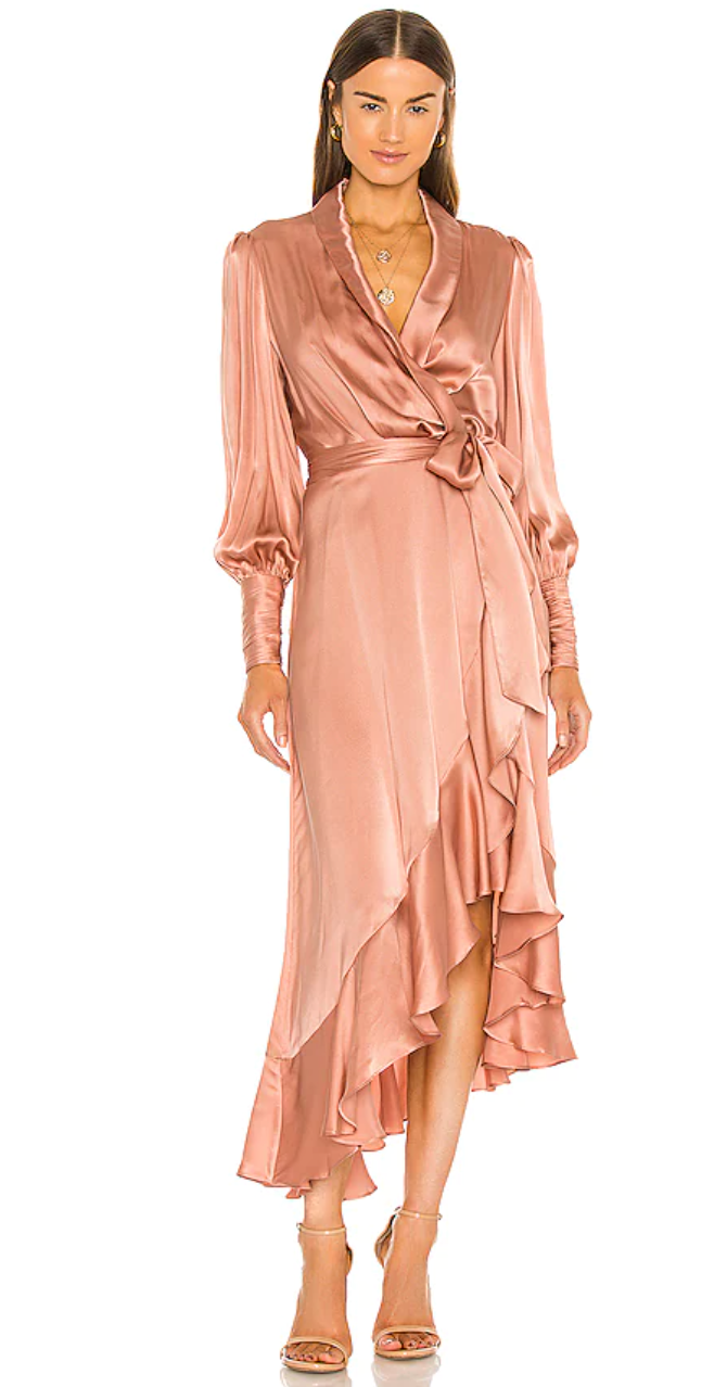 ZIMMERMANN Silk Wrap Midi Dress size US 10