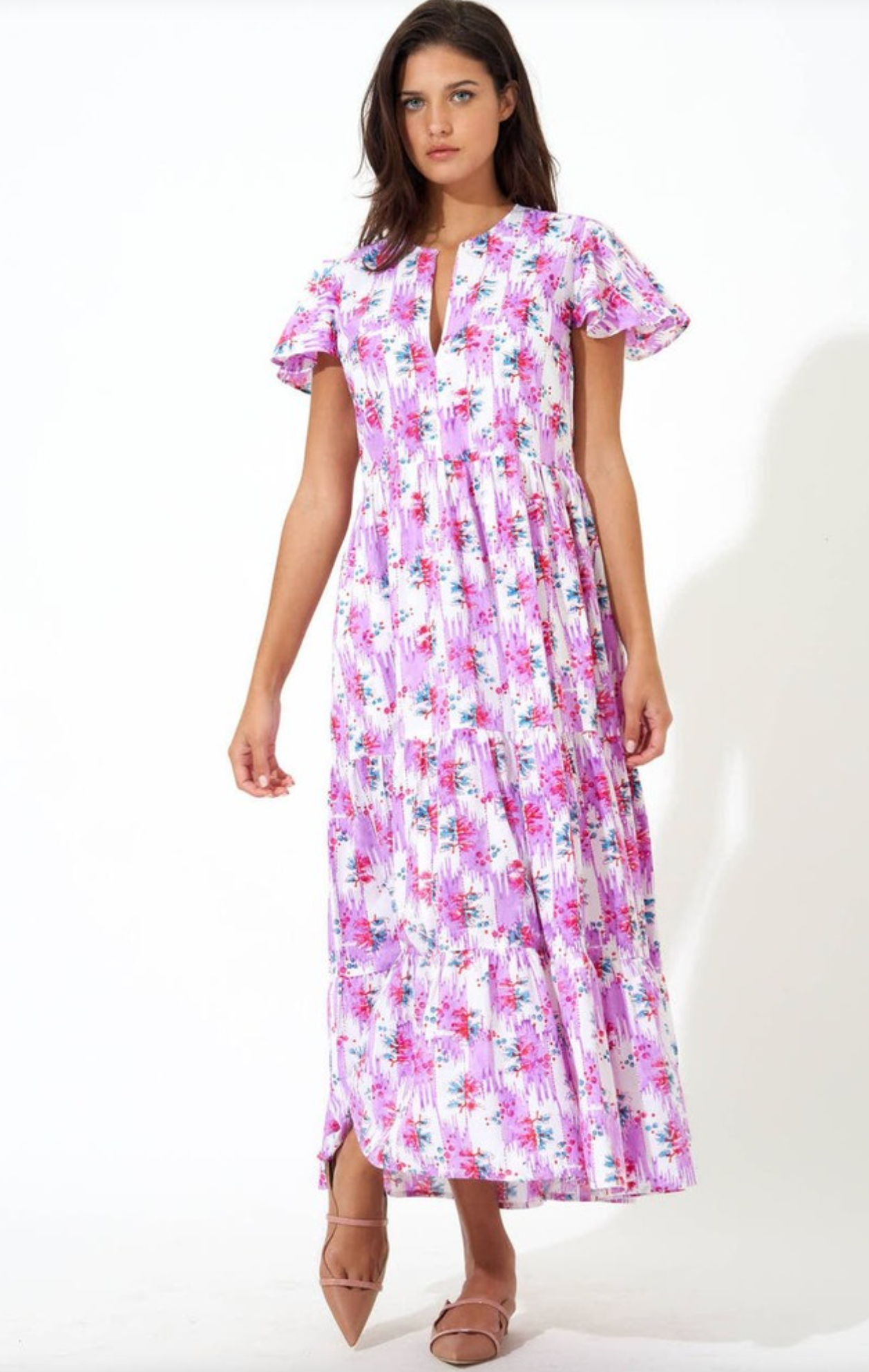 Oliphant V Neck Maxi Dress size XXL
