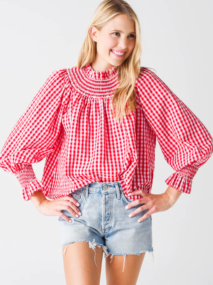 Hunter Bell Hayes Gingham Blouse size XS