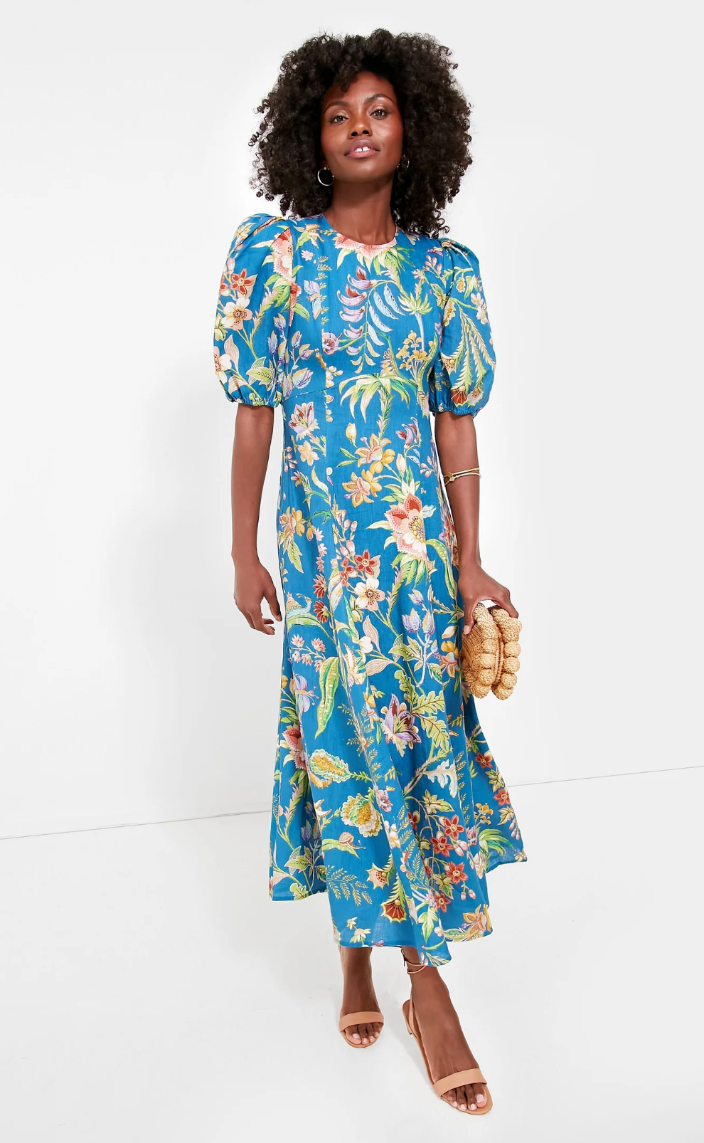 ALEMAIS June Linen Midi Dress size US 4