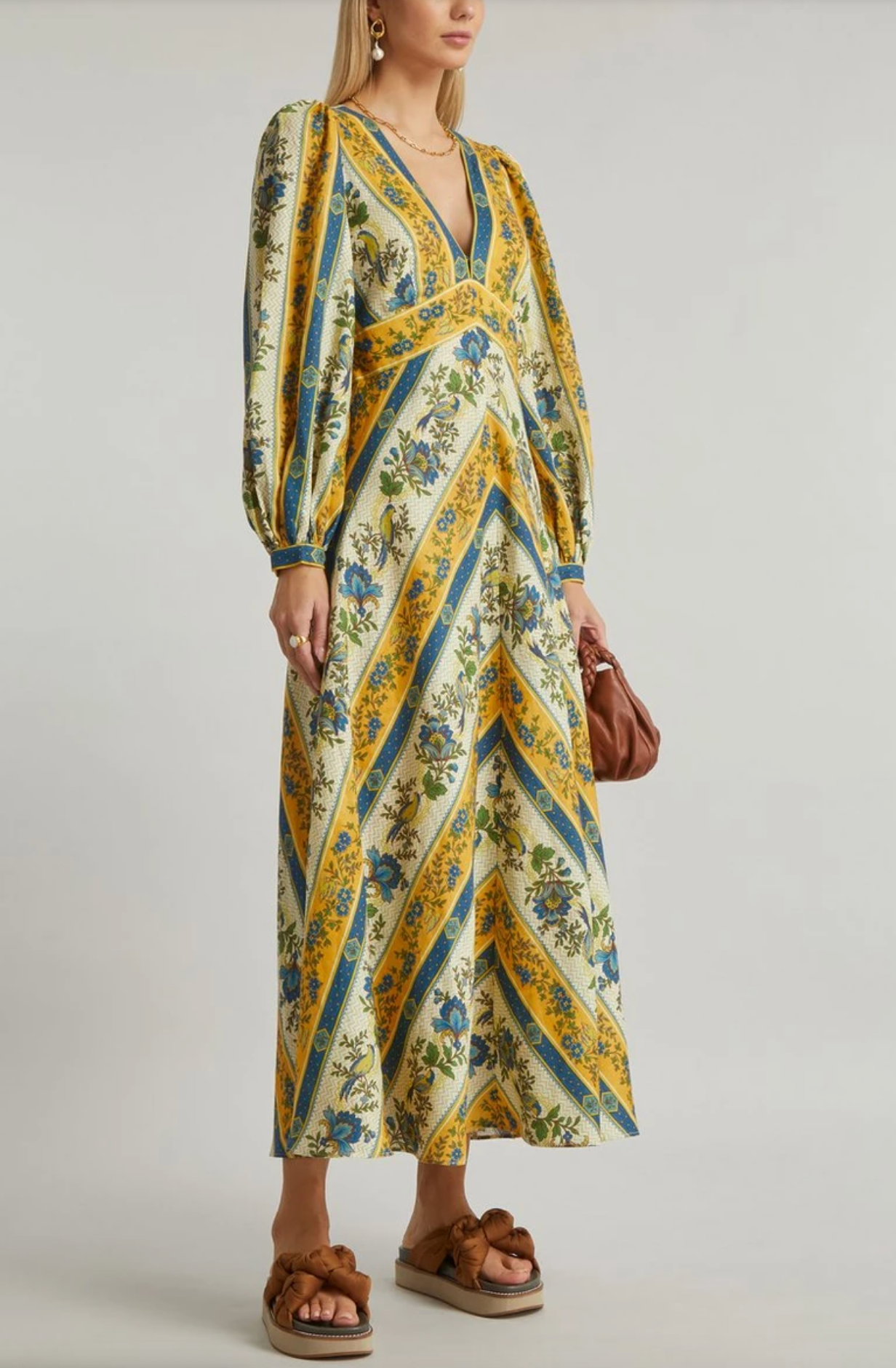 ALEMAIS Quinn Linen Midi-Dress size US 0