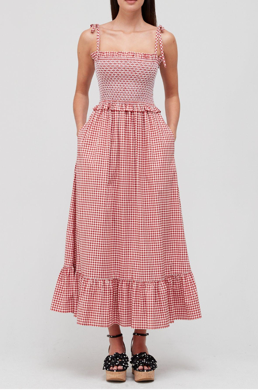 Kate Spade Gingham Midi Dress size L
