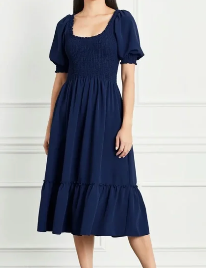 Hill House Louisa Crepe Midi Dress size L