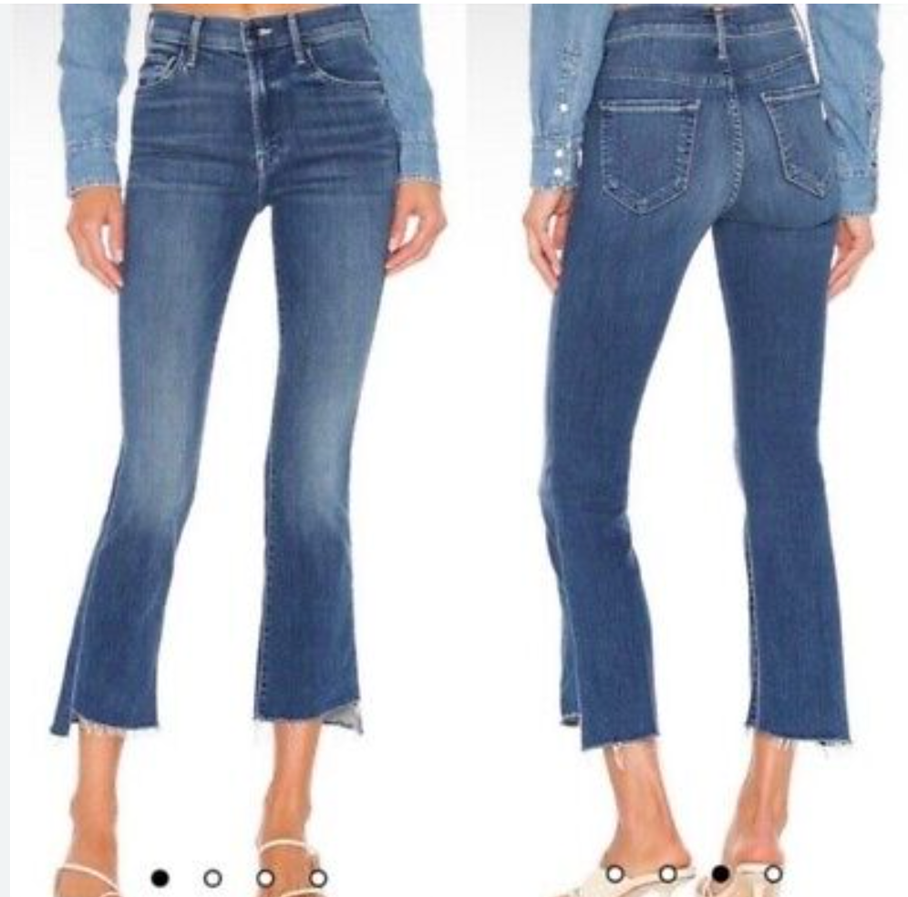 Mother The Insider Crop Step Fray Jeans size 25