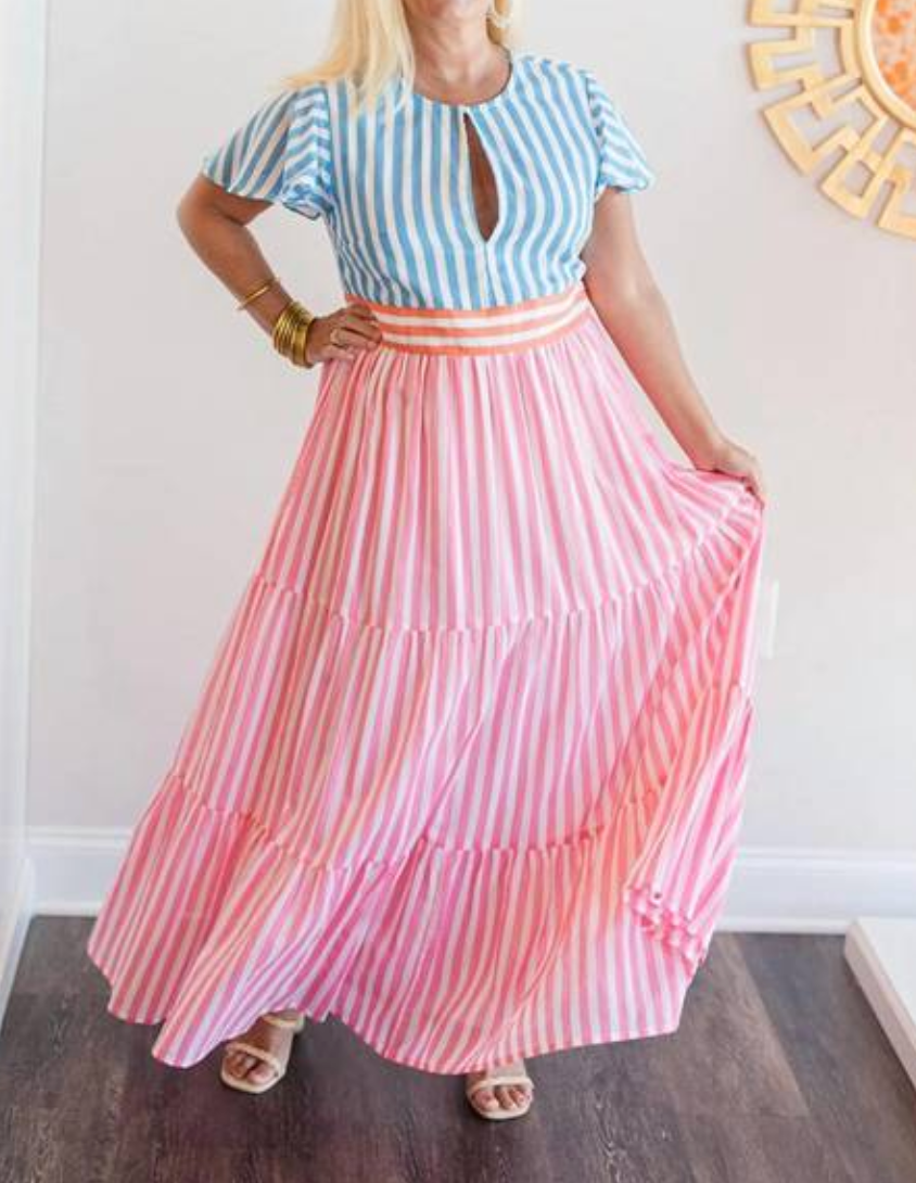 Oliphant V Neck Maxi Dress size S