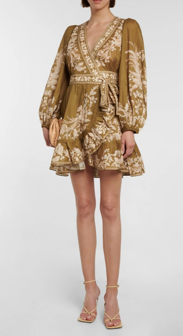 ZIMMERMANN Anneke Wrap Mini Dress size US 6