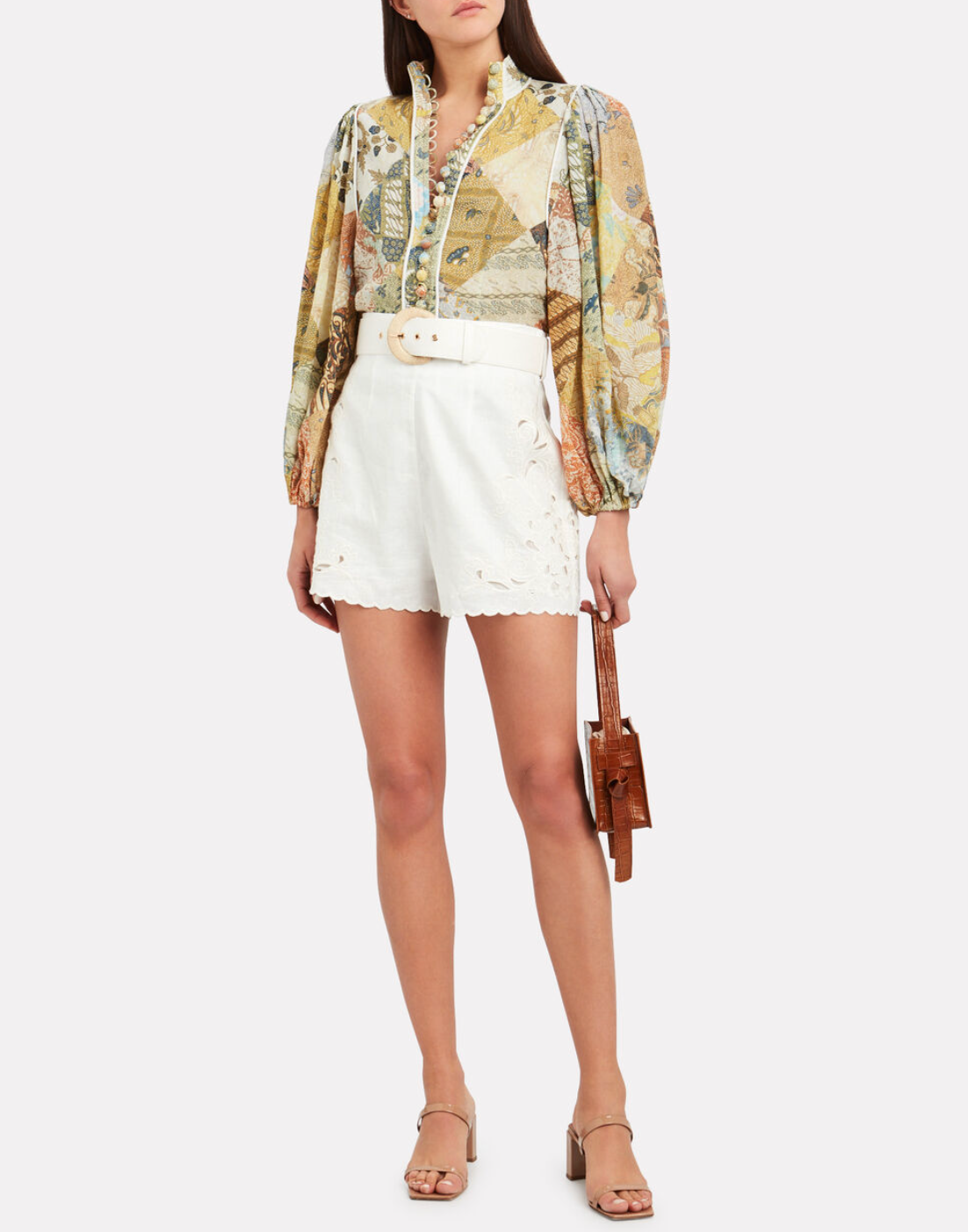 ZIMMERMANN Brightside Paisley Linen Shirt size US 4