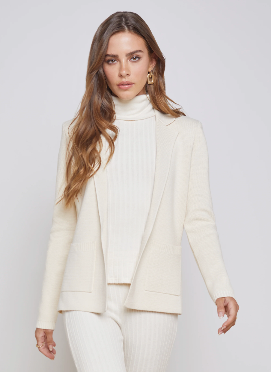 L'AGENCE Lacey Knit Blazer Jacket size M
