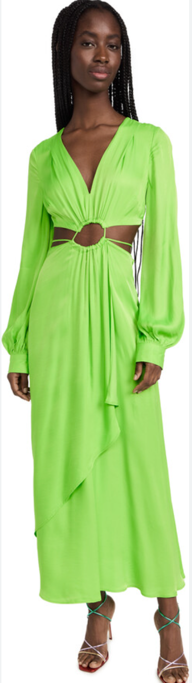 Farm Rio Lime Green Maxi Dress size L