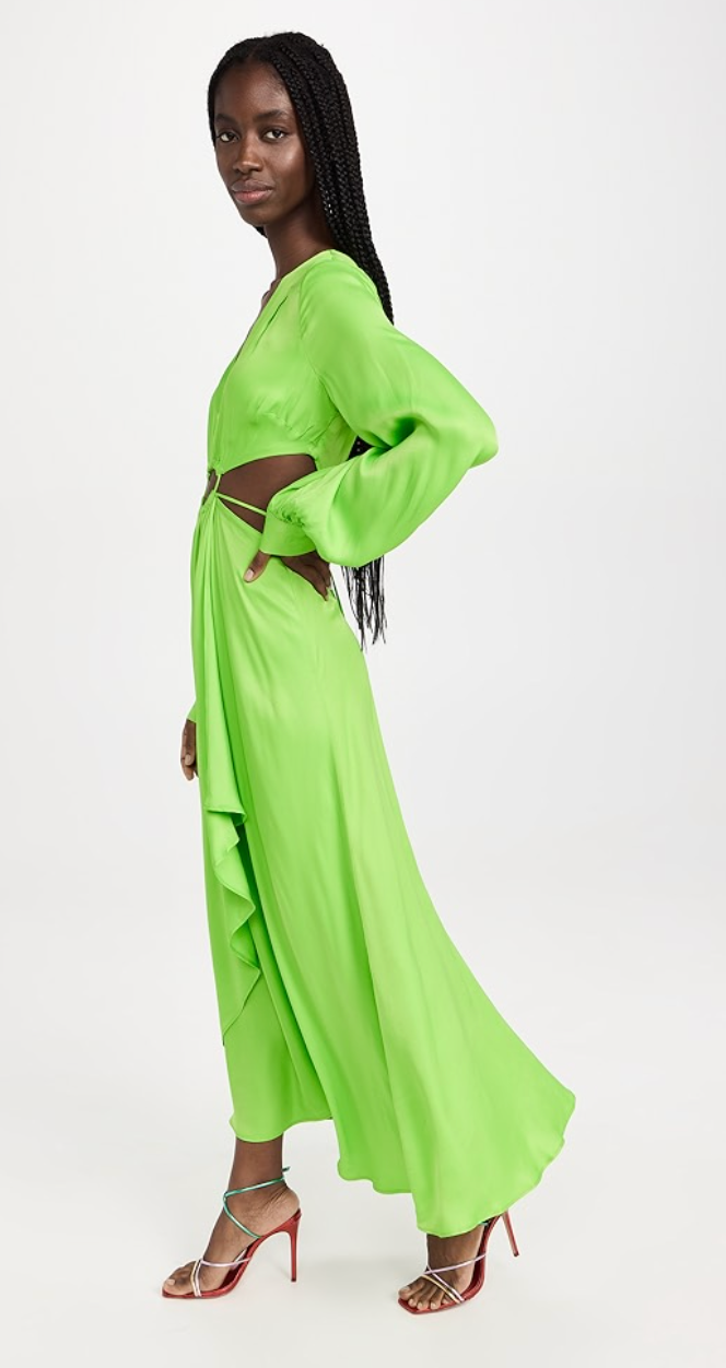 Farm Rio Lime Green Maxi Dress size L