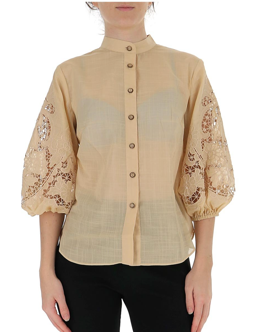 Zimmermann Brighton Scallop Blouse size US 4