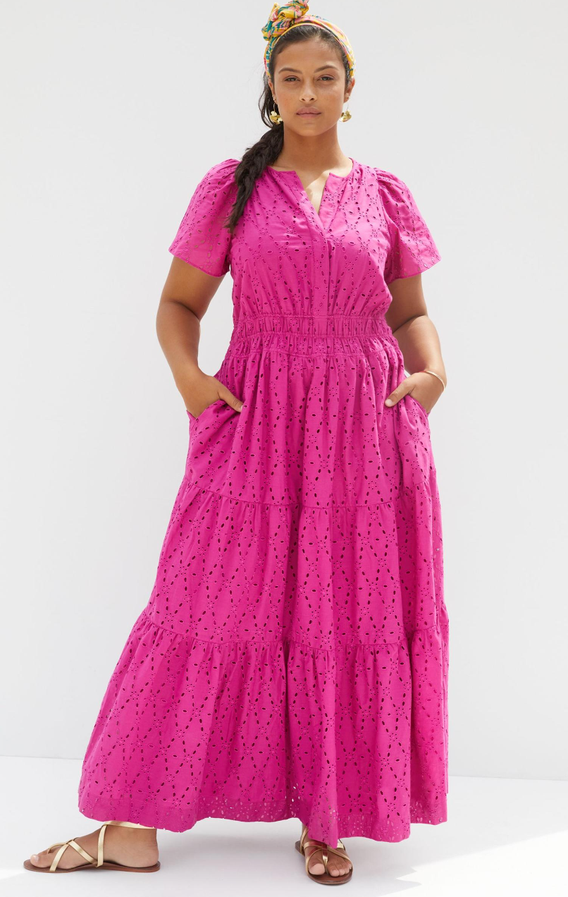 Anthropologie Eyelet Somerset Dress size S