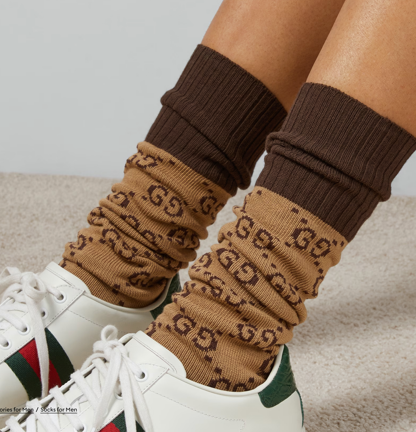 GUCCI Cotton Blend Logo Socks size S