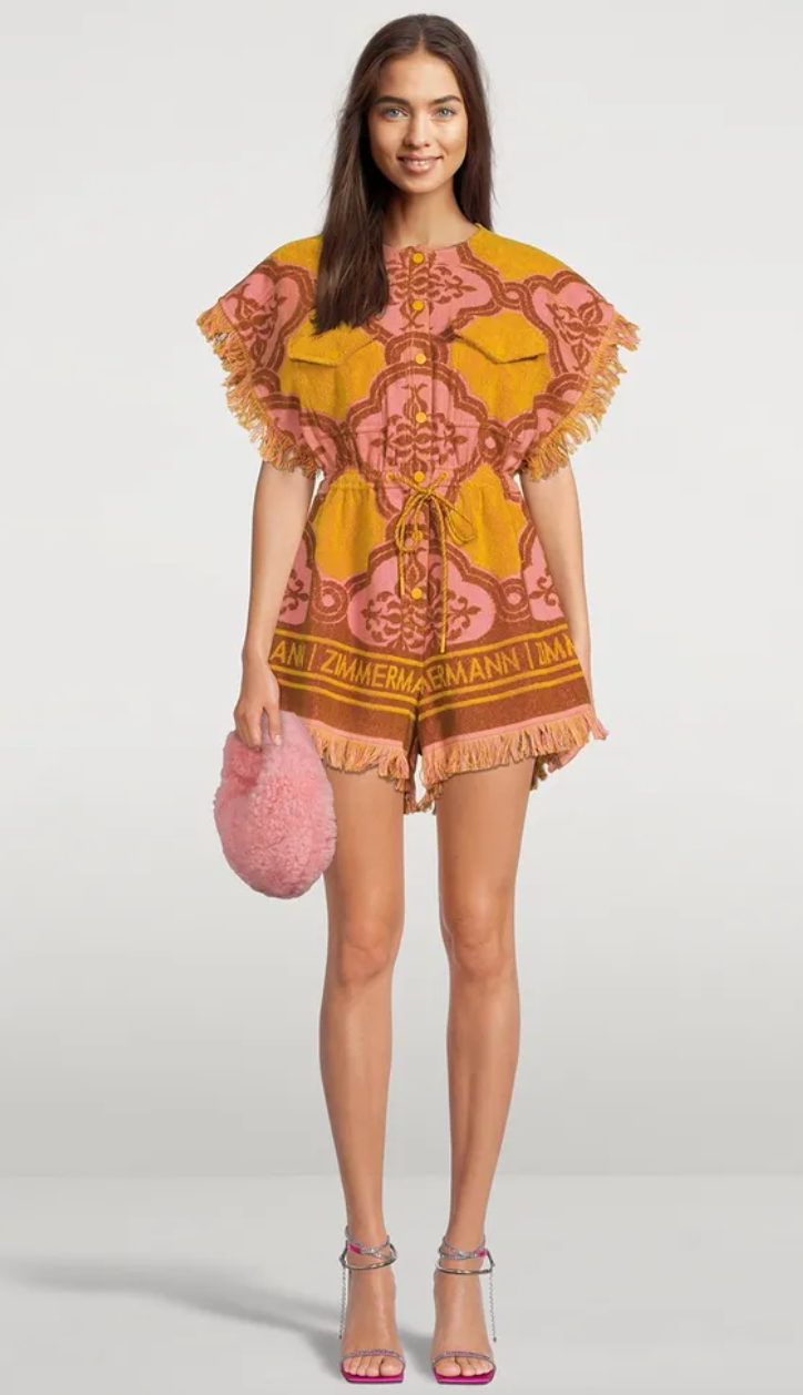Zimmermann Cira Terry Romper size US 4