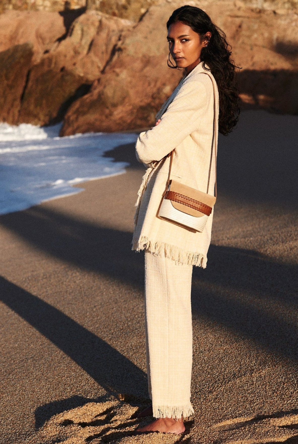Cesta Sahara Suede Crossbody Bag