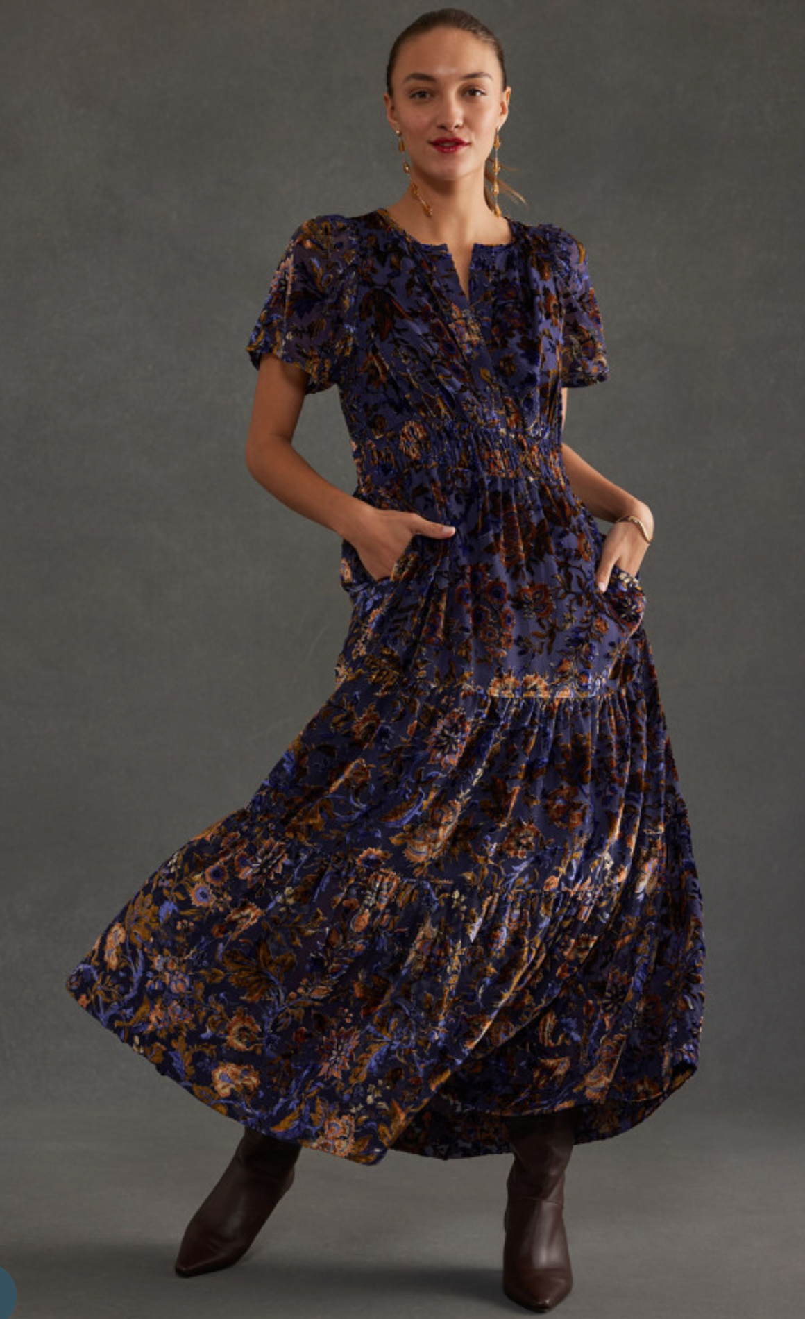 Anthropologie Velvet Somerset Dress size XS