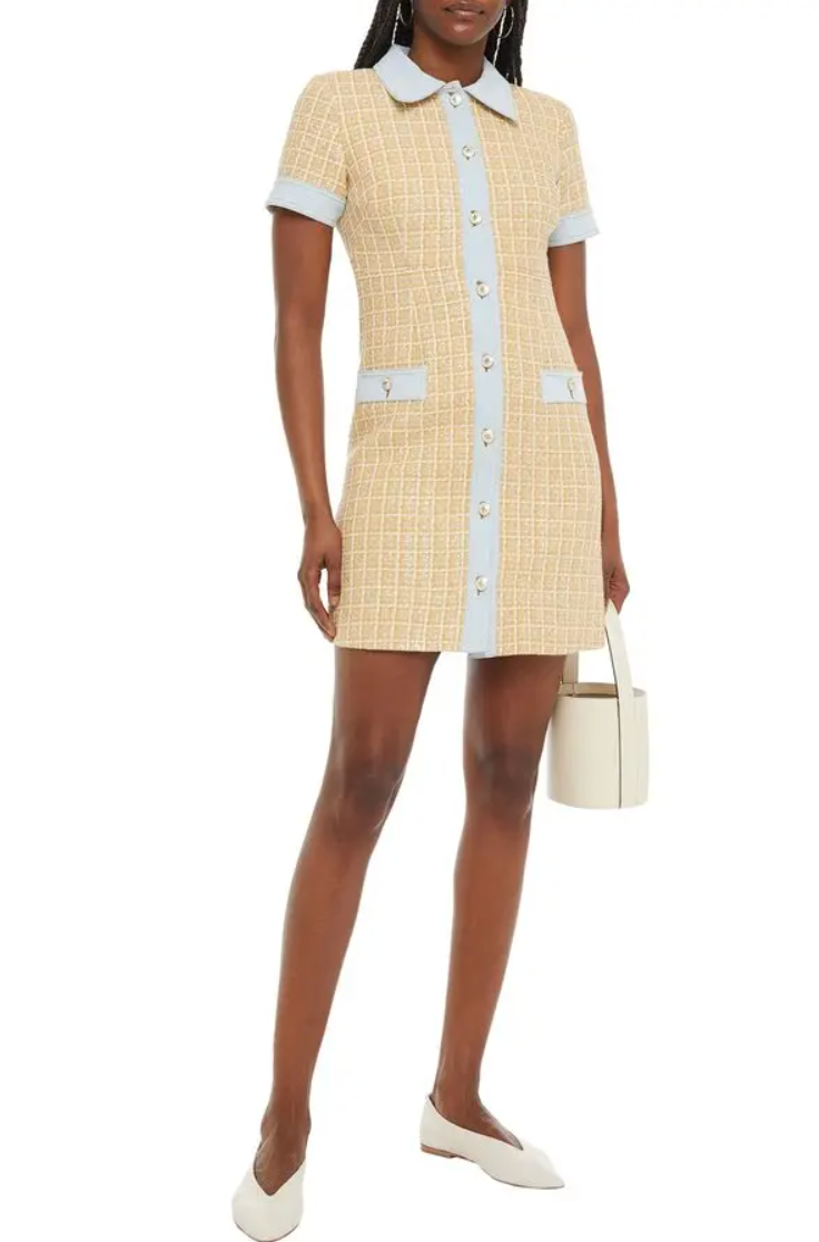 Sandro Mella Tweed Mini Dress size 38 (6)
