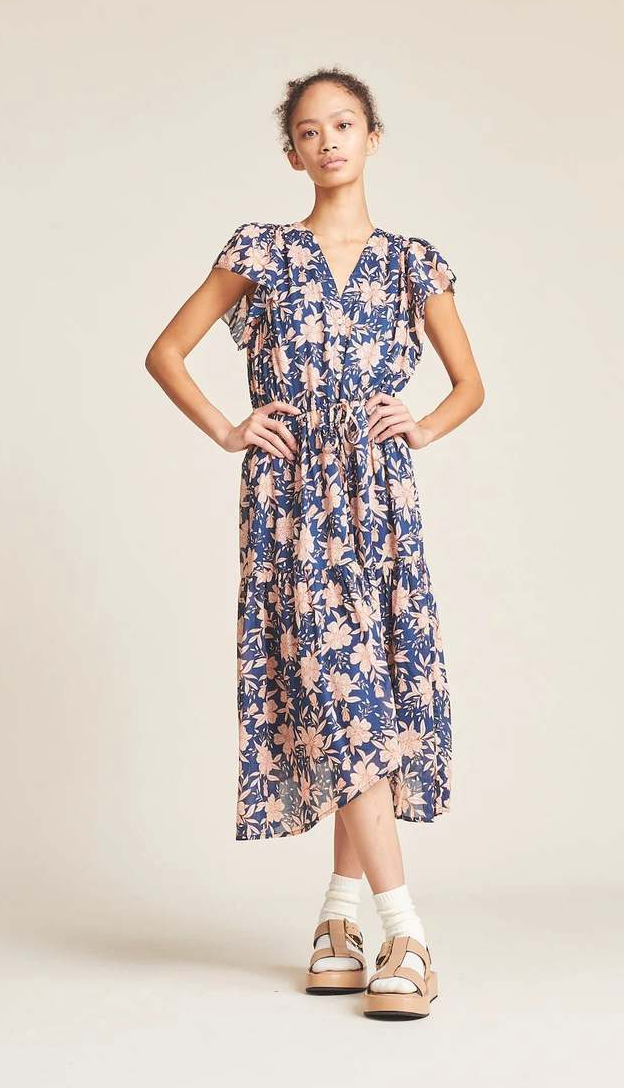 Trovata Birds of Paradis Kristi Midi Dress size XS