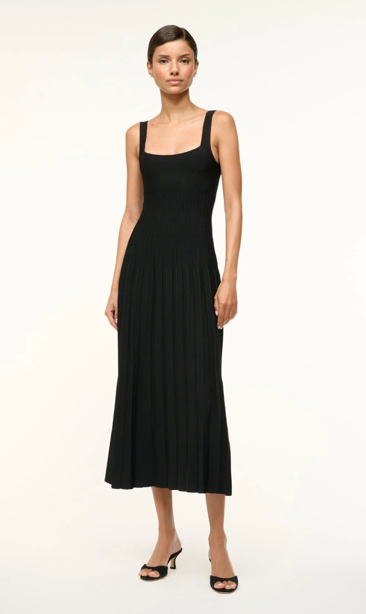 Staud Ellison Knit Black Dress size XS