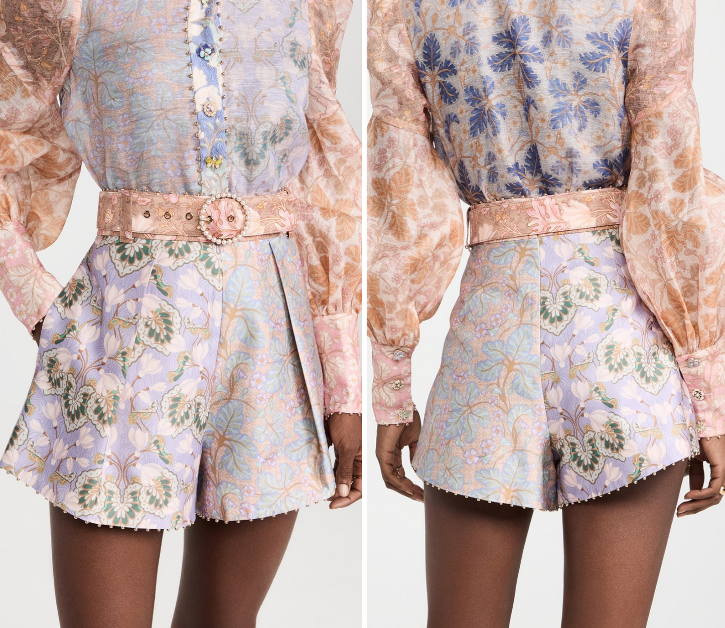 Zimmermann Kaleidoscope Beaded Hem Shorts size us 8
