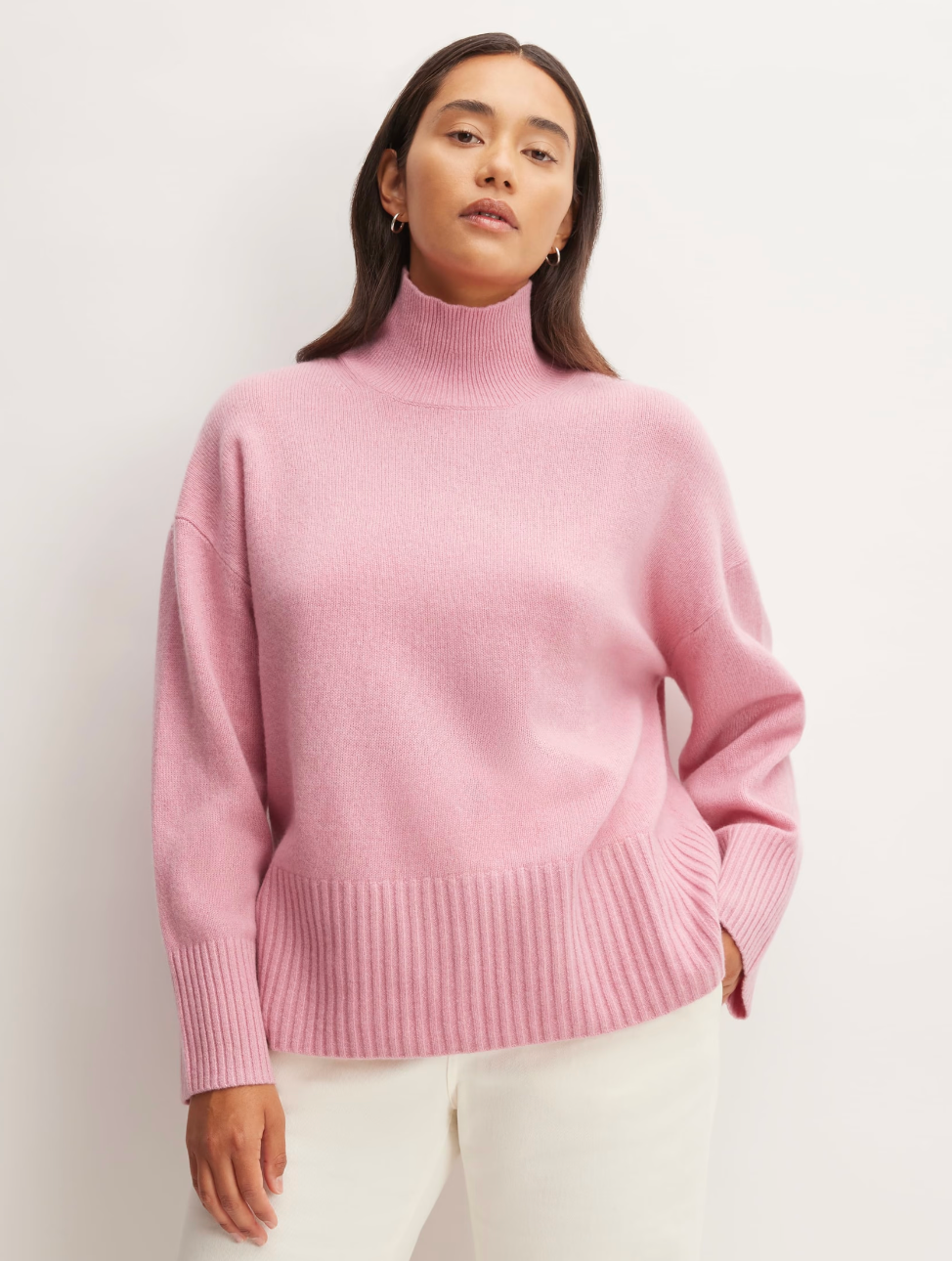 Evelarne Oversized Recycled Cashmere Turtleneck size L